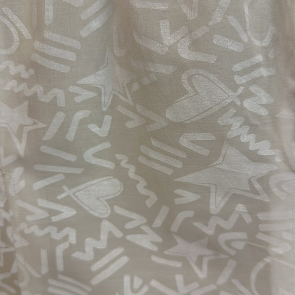 Pell & Co. Creamy White Graphic Silk Blend Buttondown Longsleeved Dress NWT S 4 - Picture 5 of 11